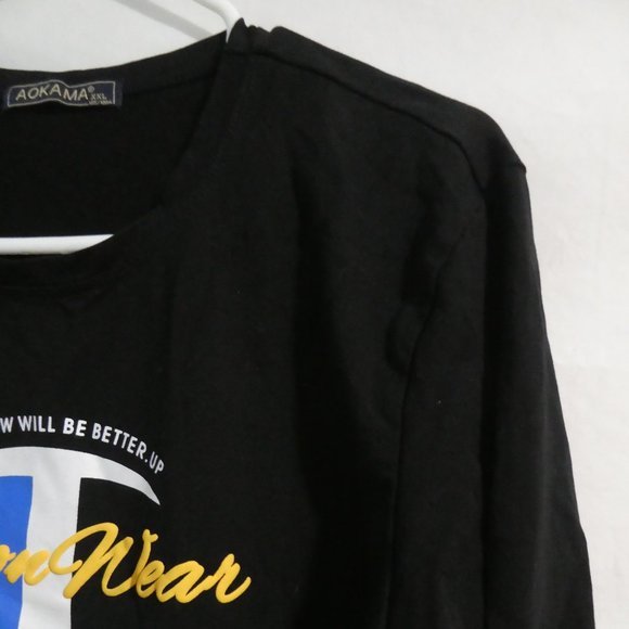 AOKAMA | xxl 185/100A | Long Sleeve Graphic Shirt | NWOT - Picture 5 of 16